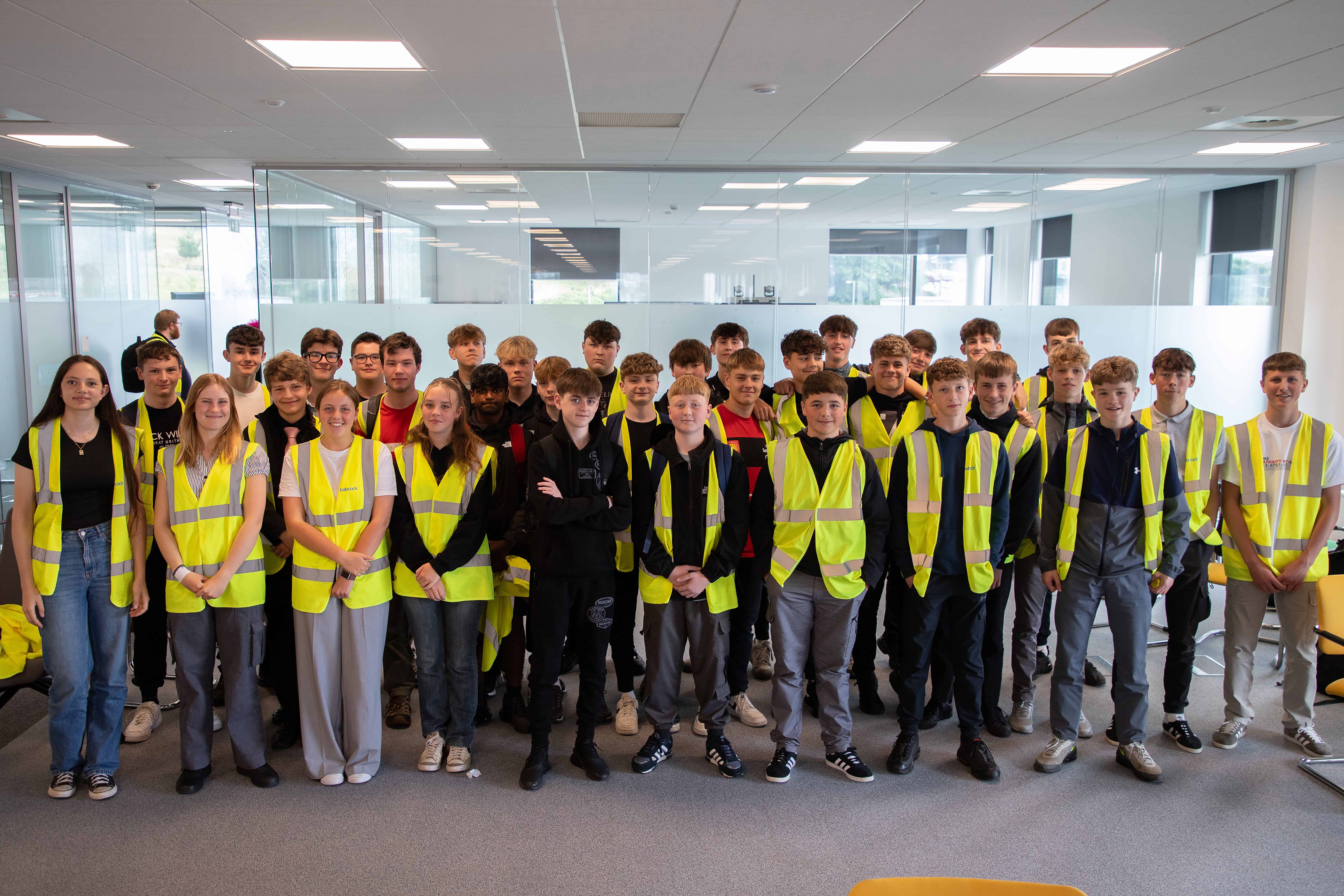 Students on the Babcock Future Engineer work experience programme